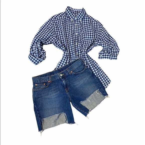 Lucky Brand Dungarees Distressed Short Shorts 10 - Picture 2 of 10